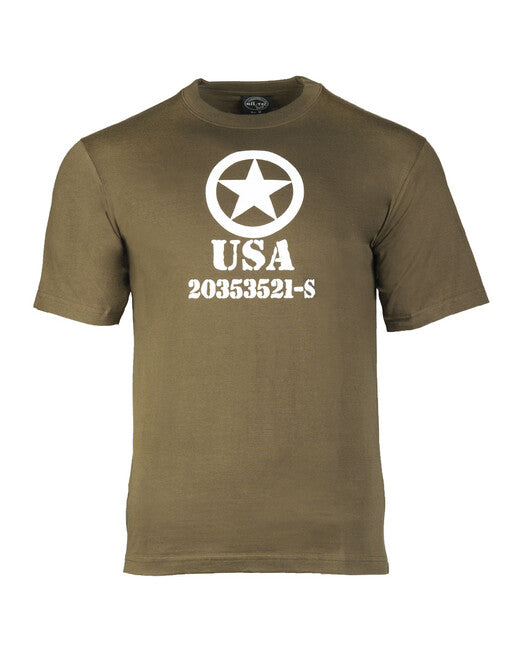 Mil-Tec Maglietta a maniche corte USA Allied Star, oliva