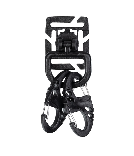 Mil-Tec Ultimate set di moschettoni tattici, nero