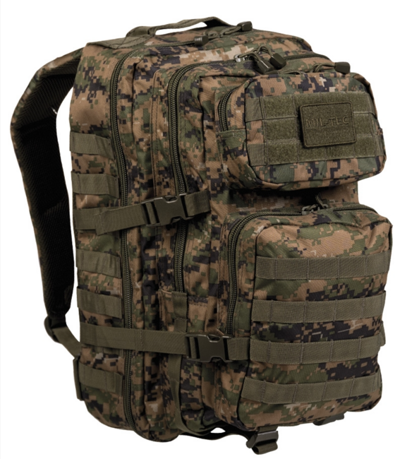 Mil-Tec US Assault zaino Digital Woodland, 36L