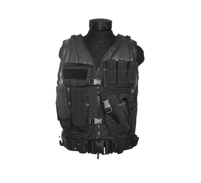 Mil-Tec USMC gilet tattico con cintura, nera
