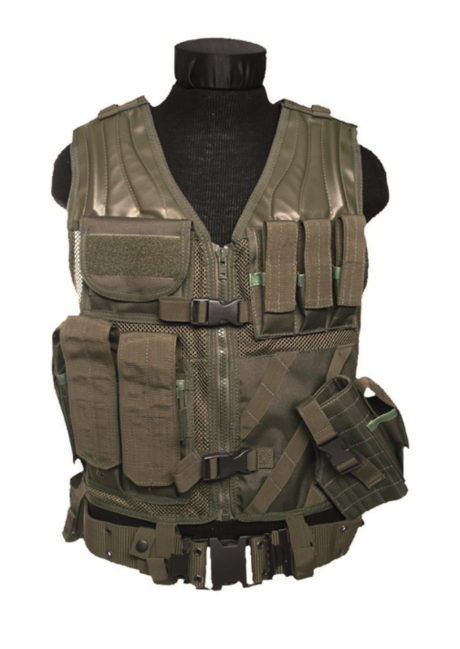 Mil-Tec USMC gilet tattico con cintura, oliva