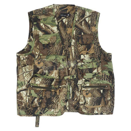 Mil-Tec Gilet Jagd per caccia o pesca, camo