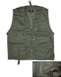 Mil-Tec JAGD gilet con rete per la caccia o la pesca, dell'oliva