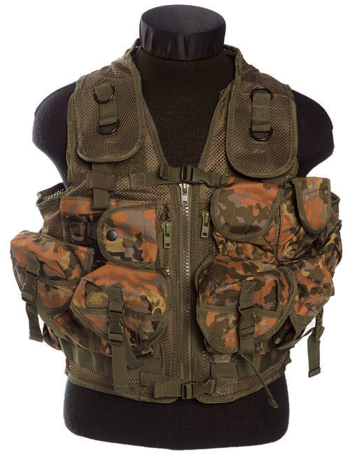 Mil-Tec Gilet tattico 9 tasche, flecktarn
