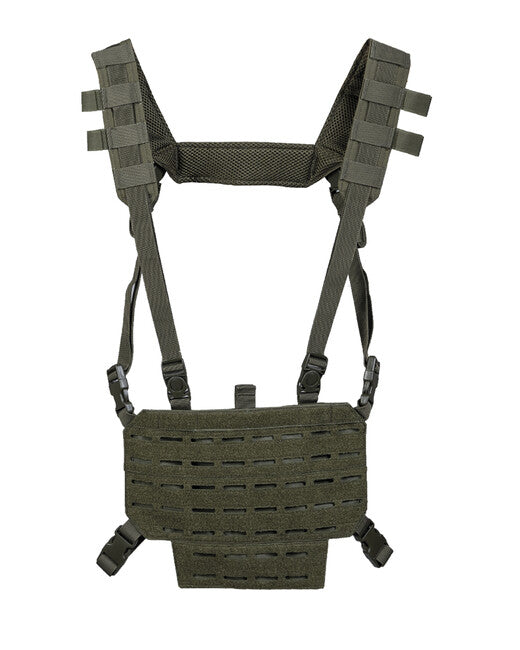 Mil-Tec Gilet tattico leggero chest rig con pannello laser, verde