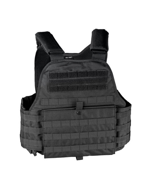 Mil-Tec Gilet tattico Molle portapiastre, nero