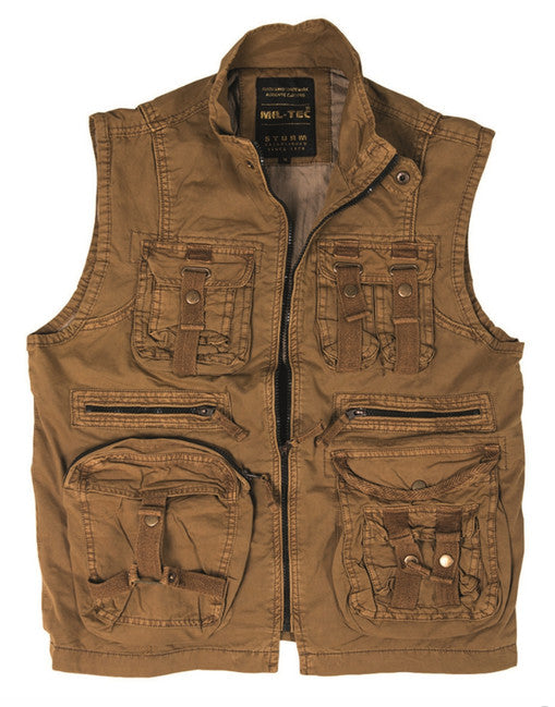 Mil-Tec Vintage gilet di sopravvivenza, Coyote