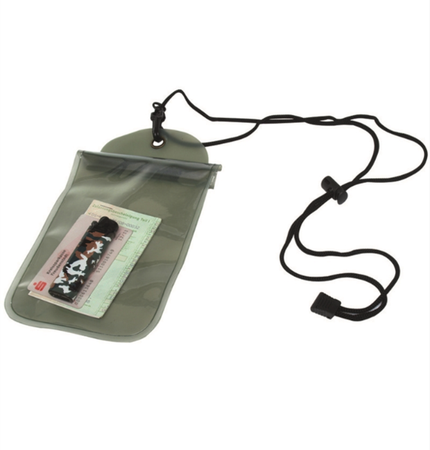 Mil-Tec fondina da collo impermeabile 140x230mm, oliva