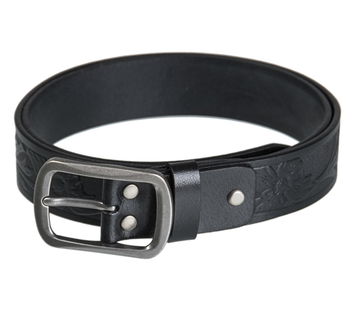 Mil-Tec cintura Western in pelle, nera