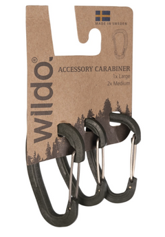 Mil-Tec Wildo set di moschettoni 3 pezzi, oliva