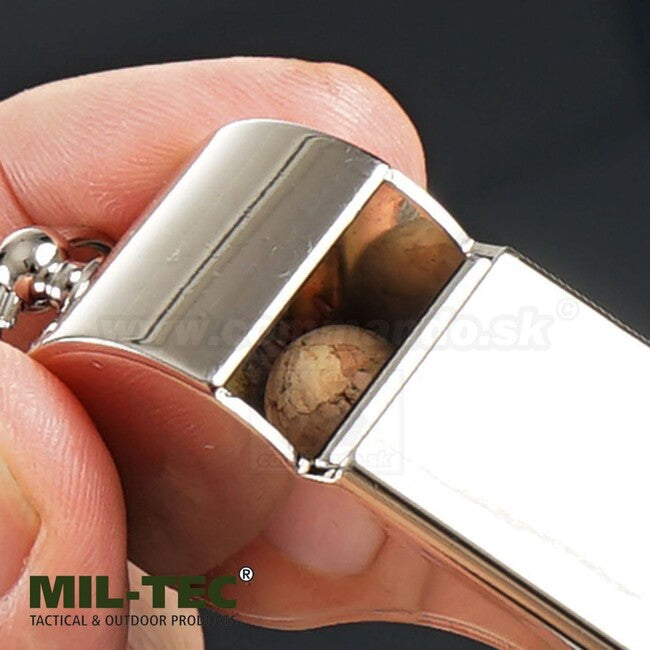 Mil-Tec Fischietto militare nichelato, 1 pezzo