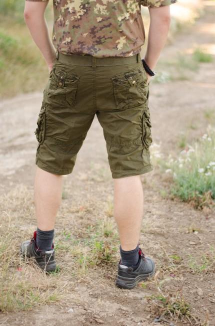 Mil-Tec Vintage pantaloncini Prewash, oliva