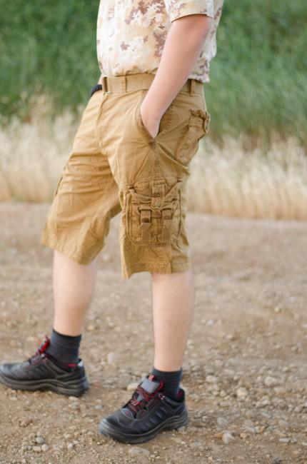 Mil-Tec Vintage pantaloncini prewash, Coyote