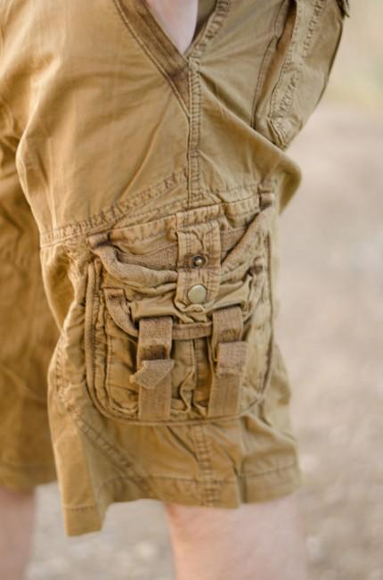 Mil-Tec Vintage pantaloncini prewash, Coyote