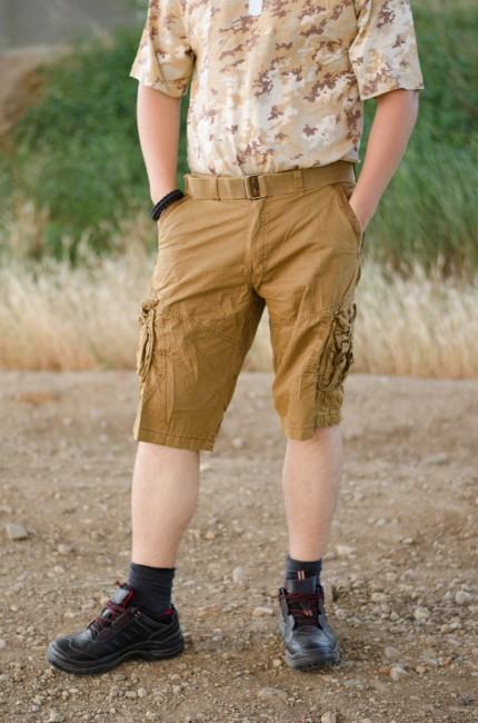 Mil-Tec Vintage pantaloncini prewash, Coyote