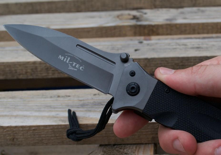 Mil-Tec DA35 coltello pieghevole 22cm, nero