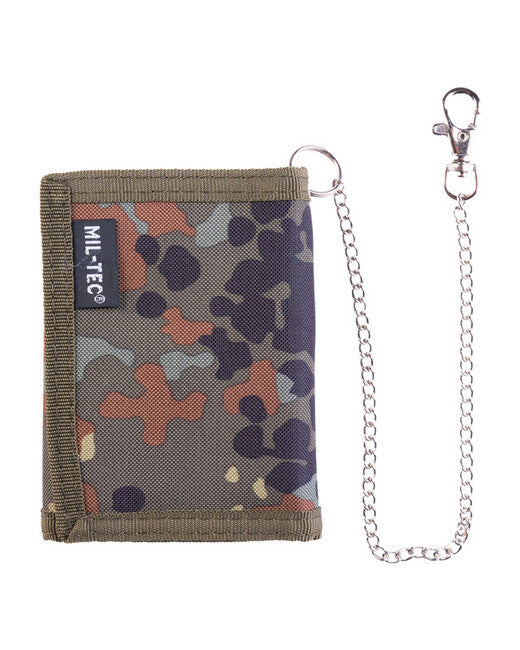 Mil-Tec Portafoglio con catena, flecktarn