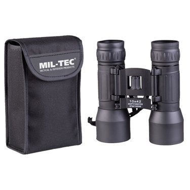 Mil-Tec Binocolo pieghevole 10x42, nero