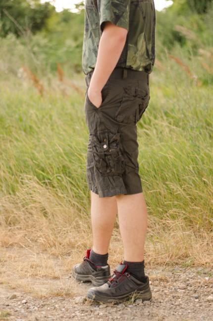Mil-Tec Vintage pantaloncini Prewash, nero
