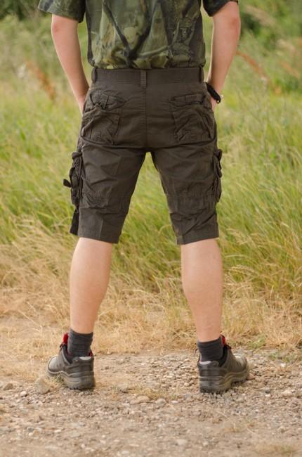 Mil-Tec Vintage pantaloncini Prewash, nero