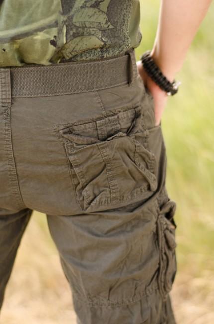 Mil-Tec Vintage pantaloncini Prewash, nero