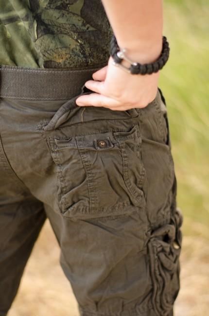 Mil-Tec Vintage pantaloncini Prewash, nero