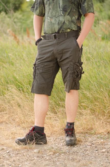 Mil-Tec Vintage pantaloncini Prewash, nero