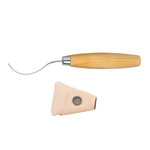 Morakniv 163 coltello da intaglio a doppio taglio + fodero, legno