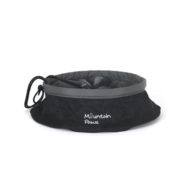 Mountain Paws Paws ciotola per cani pieghevole, nero