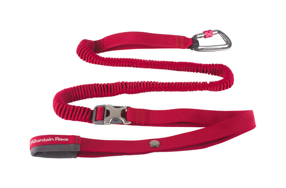 Mountain Paws Guinzaglio elastico ammortizzato, rosso
