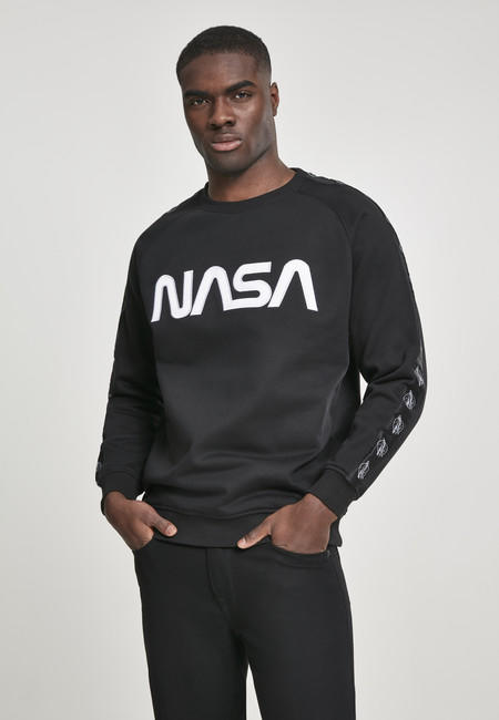 Urban Classics NASA Wormlogo Rocket felpa da uomo, nera