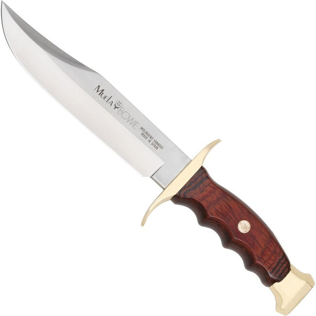 Muela Bowie Holzgr Messingb coltello a lama fissa