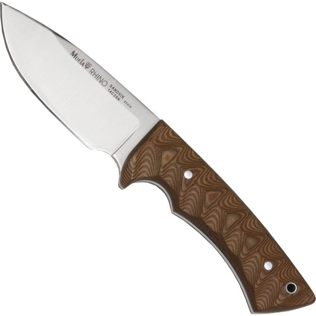 Muela Rhino Micarta coltello a lama fissa, sand