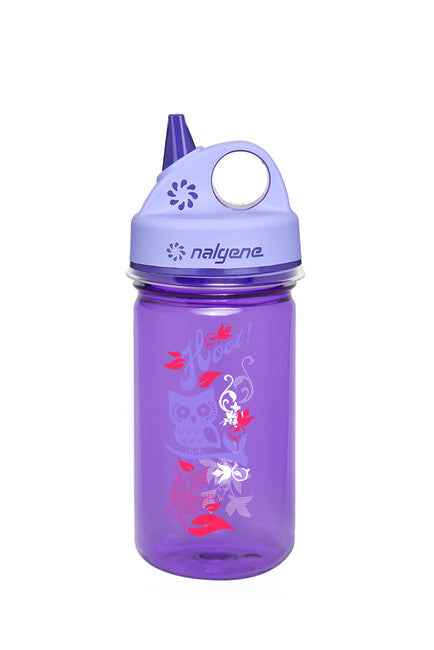 Nalgene Grip-n-Gulp bottiglia per bambini 0,35 l, viola Hoot