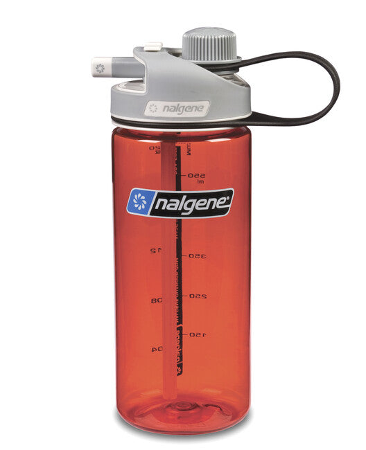 Nalgene Multi Drink Sustain bottiglia per bere 0,6 l, rosso
