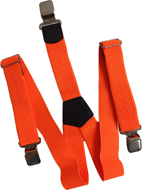 O&T Bretelle Natur con clip per pantaloni, arancioni