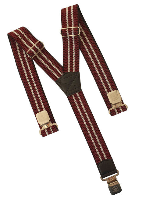 TopGal Natur Stripes bretelle a clip per pantaloni , bordeaux