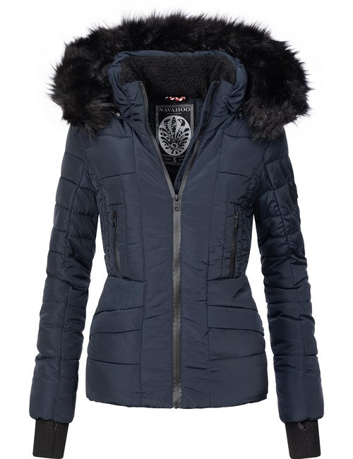 Navahoo Adele giacca invernale da donna con cappuccio, blu scuro
