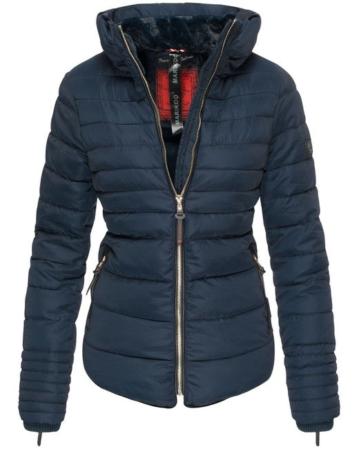 Marikoo Amber giacca invernale da donna con cappuccio, blu scuro