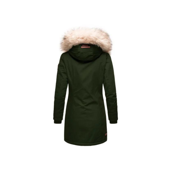 Navahoo Cristal giacca invernale da donna con cappuccio e pelliccia, oliva