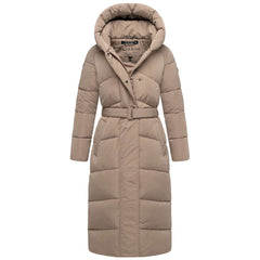 Navahoo EISBLICK ženska dolga zimska jakna, taupe grey