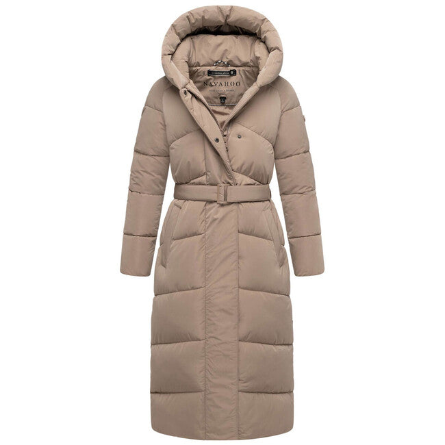 Navahoo Eisblick giacca invernale lunga da donna, taupe grey