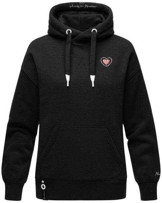 Navahoo Goldfee felpa con cappuccio, nera