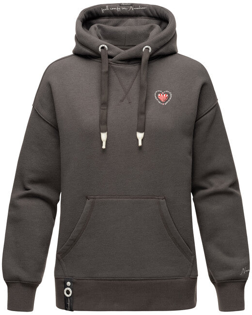 Navahoo Goldfee felpa con cappuccio da donna, grigio scuro
