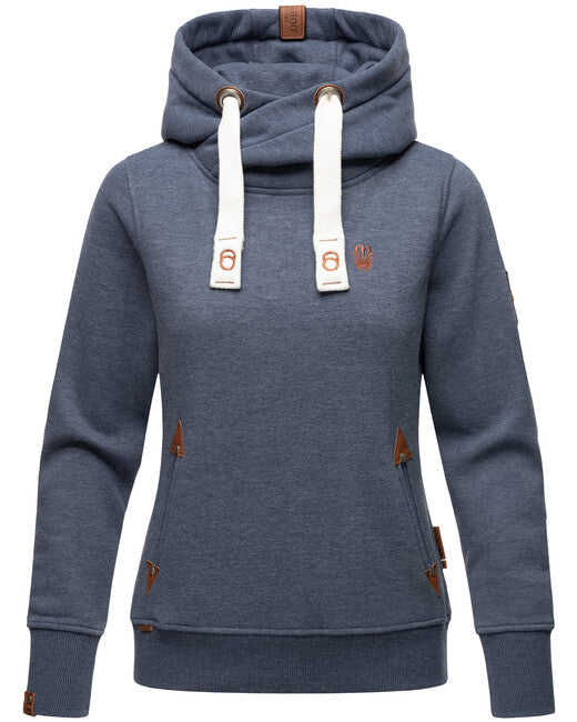 Navahoo Namikaa felpa con cappuccio da donna, blu polvere mel.