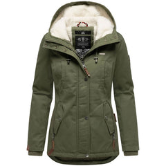 Marikoo Bikoo giacca invernale con cappuccio da donna, Olive leaf