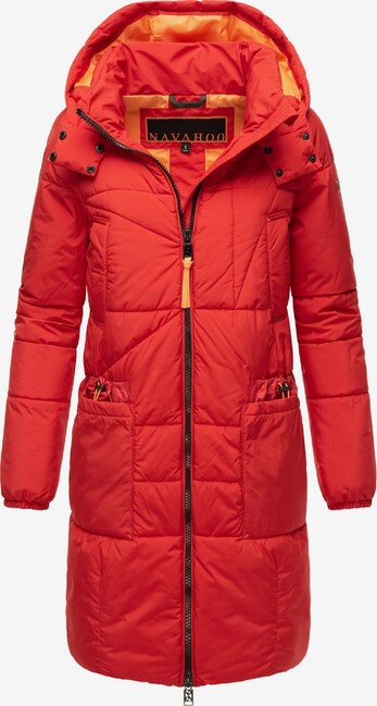 Navahoo Bliblablubb giacca invernale da donna con cappuccio, salsa rossa