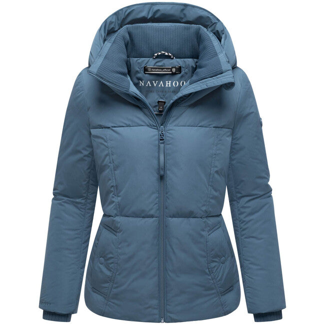 Navahoo Flüsterfee 14 giacca invernale da donna con grande cappuccio, dusty blue