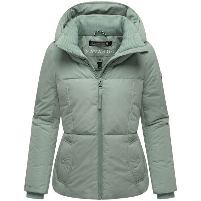 Navahoo Flüsterfee 14 giacca invernale da donna con grande cappuccio, smokey mint