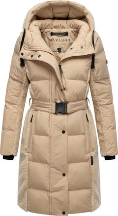 Navahoo Funkelteddy14 giacca invernale da donna, beige
